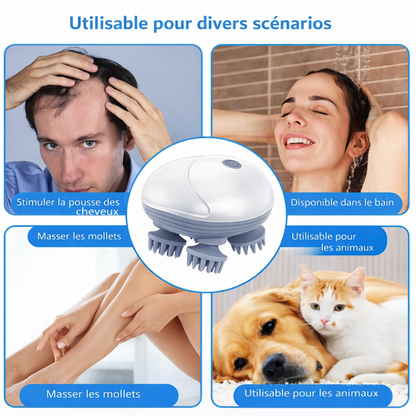Masseur cuir chevelu electrique